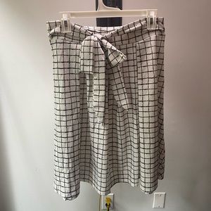 See you Monday Los Angeles, black and white checker skirt with bow tie, L